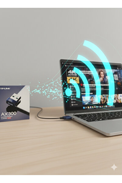 NO BRAND Universal TP-Link AX300 WiFi 6 USB Adaptör | AX3000 Çift Bantlı Yüksek Hızlı