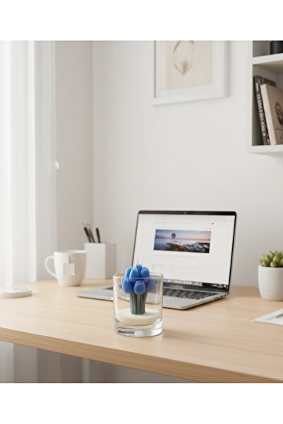 beyra decor El Yapımı Lale Buketi Bardak Mum – Dekoratif doğol Soya Mum