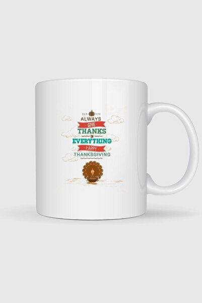 Bahriyeli Collection كوب مصمم لعيد الشكر مع ملصق