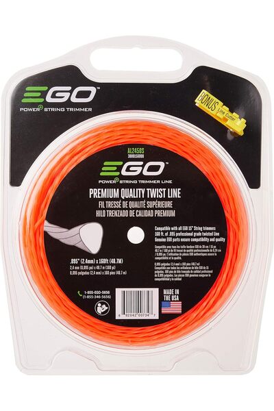 Generic خيط تشذيب عالي الجودة EGO Power+، 0.08 بوصة، 15 بوصة، برتقالي، AL2450S