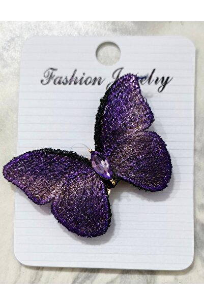 Çelik Kelebek Broşlar Farklı Renk Ve Desenli