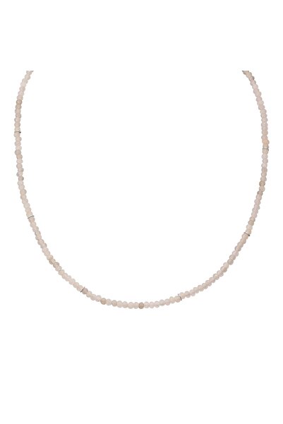 Glanzstücke München Edelsteinhalskette Kette Sterling Silber Chalcedon weiß