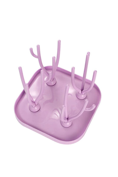 bebeLOGIC Suport pentru uscare sticle, Polipropilenă, Pliabil, Roz,