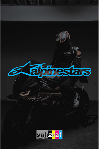 Yalıgraf Reklam Tabela Alpinestars Motorcycle Sticker - Motor Sticker with Hologram Option 18X4 cm