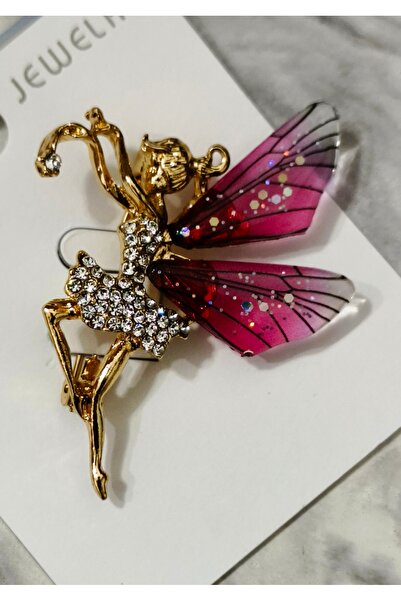 Çelik Kelebek Broşlar Farklı Renk Ve Desenli