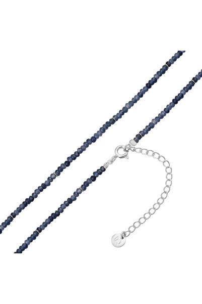 Glanzstücke München Edelsteinhalskette Kette Sterling Silber Chalcedon blau