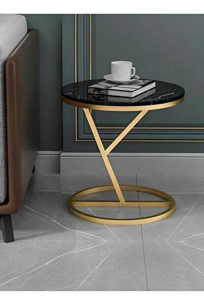 Generic Side table 40×55 cm - Black and Gold