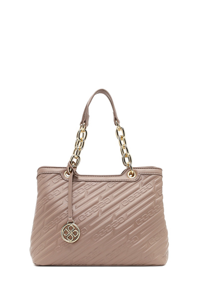 Derimod Women's Gray Long Strap Printed Handle Bag 25Wbd286126