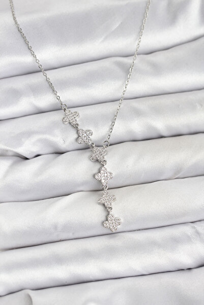 Lisinya 316L Steel Chain Silver Color Clover Model Women's Necklace - Tygoo