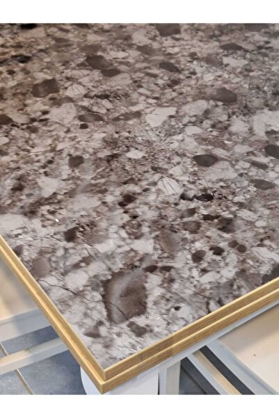 Başak Ev Tekstili Thick Pvc Table Protector – 1.2 mm Mica Cover, 80 cm Width, Marble Pattern