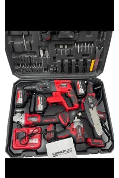 KIMMERPLUS KIMMEER PLUS Profesyonel 5'li Akülü Takım Seti - Matkap, Hilti, Ta...