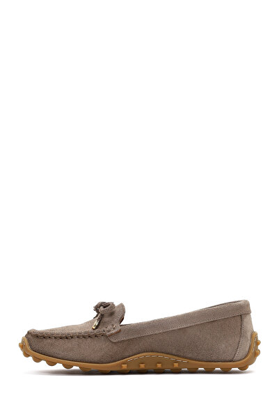 Derimod Γυναικείο Loafer από δέρμα σουέτ με φούντα βιζόν 25WFD350210