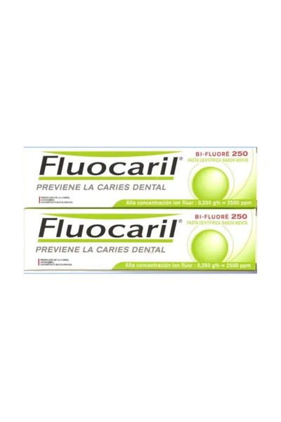 Fluocaril Paste Dentífrica Sabor Menta Prevención Caries 2x125ml