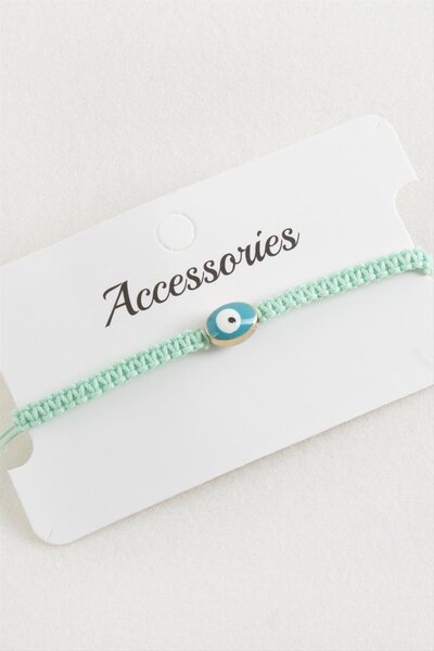 Angel Of Life Oval Evil Eye Macrame Braided Bracelet