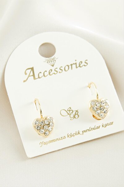 Angel Of Life Heart Jewelled Earrings