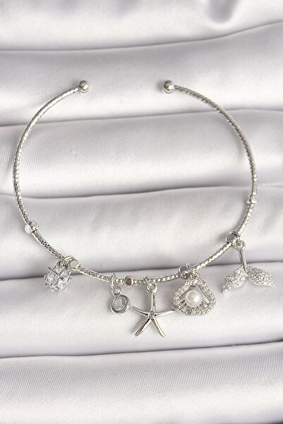 Angel Of Life النحاس الفضة اللون استرخى الزركون حجر نجم البحر الشكل ذيل السمك...