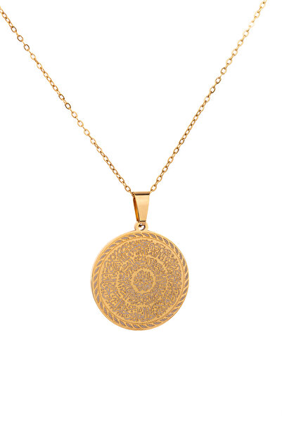 Oxyteez قلادة من الفولاذ المقاوم للصدأ مع كتابة 'هيلي' و'شريف' باللون الذهبي ...