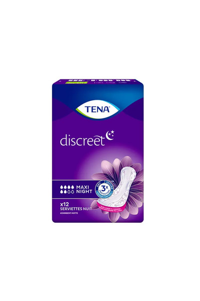 TENA Discreet Maxi Night Incontinency Pad 12 bucăți