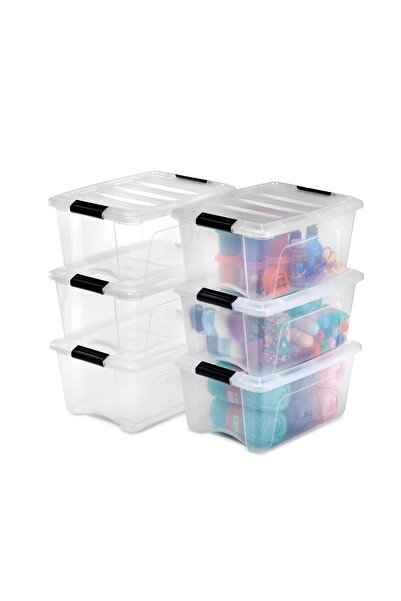 Hype Store Iris Ohyama, Plastic Storage Organizer, Pack of 6, 6 X 15 L, Stati...