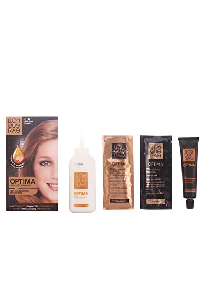 Llongueras Vopsea de păr permanentă Optima fără amoniac 8.32 blond auriu