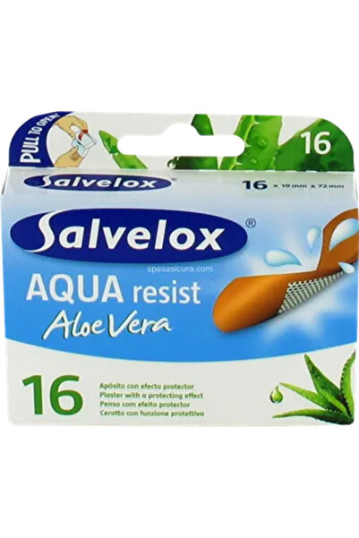 Salvelox Pansament adeziv Aqua Resist cu aloe vera, 16 bucăți