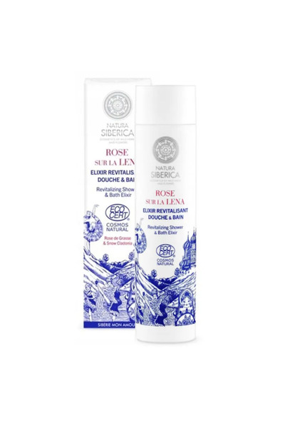 Natura Siberica Elixir revitalizant pentru duș și baie Lena Rose 200 ml