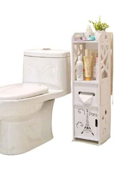 Miskat Trading Bathroom widening shelf toilet floor storage cabinet with drawer and shelves