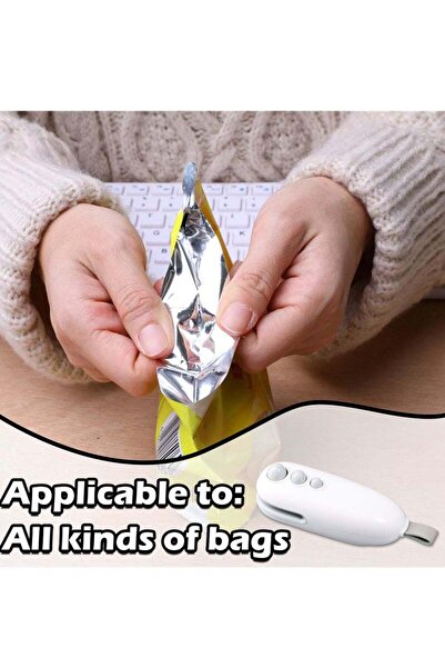 Generic Mini Bag Sealer Handheld Heat Sealer Rechargeable 2-in-1 with Hidden Cutter