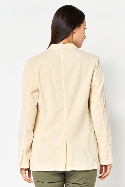 Gant Women Regular Fit Solid Casual Blazer, Beige