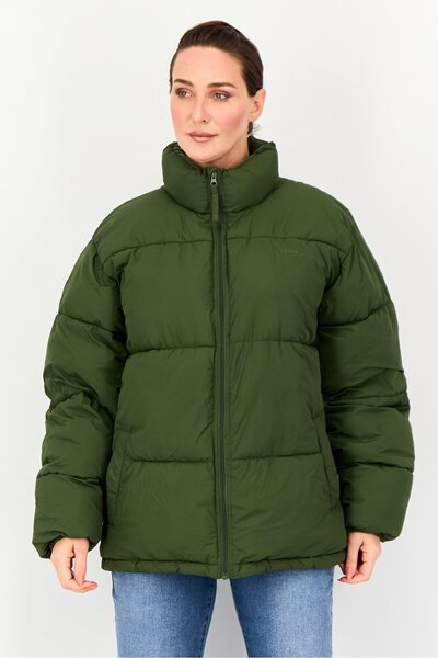 Cropp سترة نسائية مبطنة منفوخة، زيتوني غامق