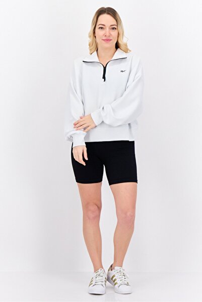 Reebok Women Sportswear Fit Long Sleeves Outdoor Mid Layer Sweatshirt, Off White