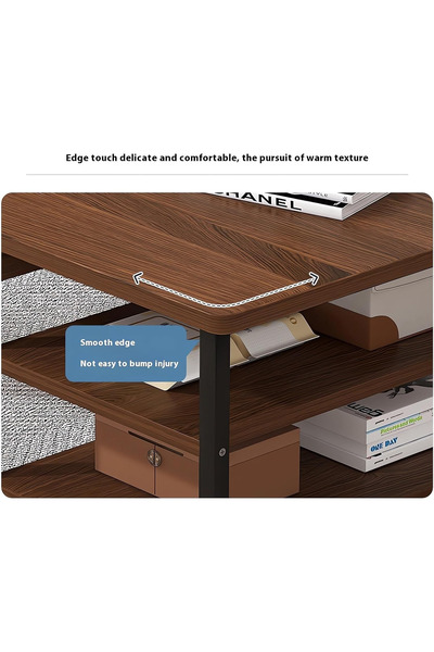 RUIXZSS Coffee table with 2 Tier storage Shelft, Tea Table for Living Room,