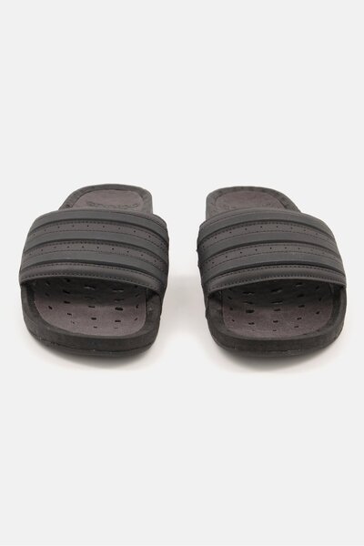 adidas Men Brand Logo Slip-on Slides, Black