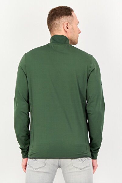 Lyle & Scott Men Mock Neck Long Sleeve Embroidered Logo Sweatshirt, Green