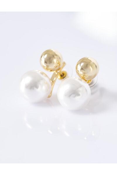 Kayra Pearl Form Earrings Gold