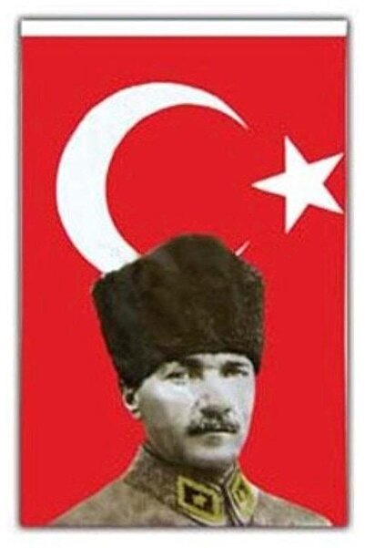 Vatan Bayrak Mustafa Kemal Atatürklü Flag - Turkish Flag with Anceli 50x75cm