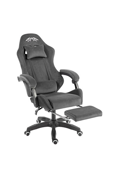 MINOMAC Gaming Chair Computer Chair Velvet Fabric Game Chair with Head Pillow and Waist Pillow