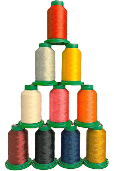 Generic ISACORD EMBROIDERY THREAD by Amann - mix 10 threads - Spool Size 1000M