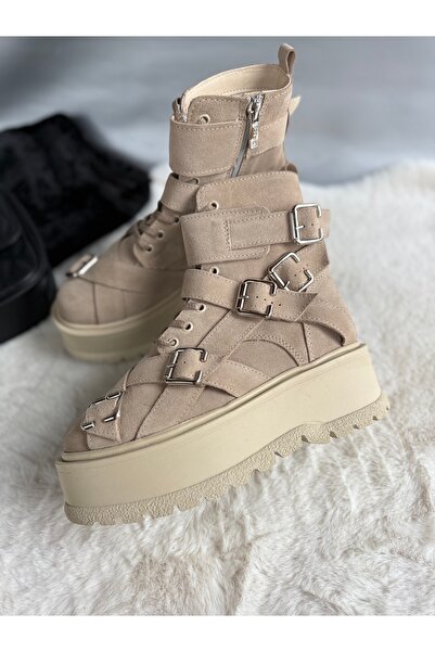 Miarma Designs Elizabeth boots suede nude/cream/beige