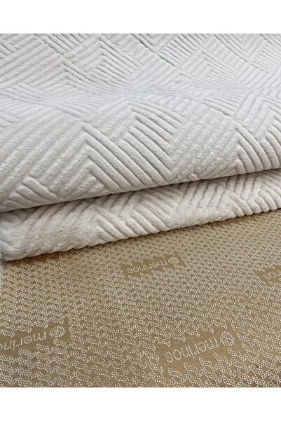 AKSU Merinos Rölyef Aden Krem Kaymaz Taban Kesme Halı Yolluk