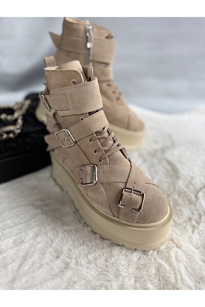 Miarma Designs Elizabeth boots suede nude/cream/beige