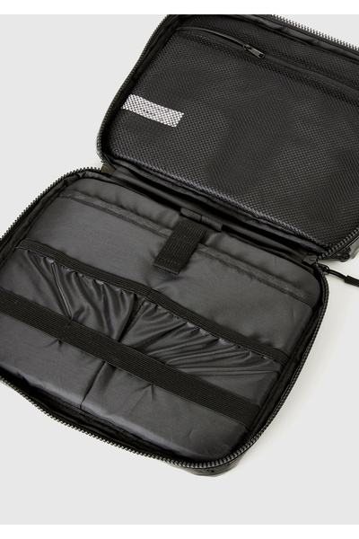 United Colors of Benetton Unisex Black Padded Shiny Organizer Bag