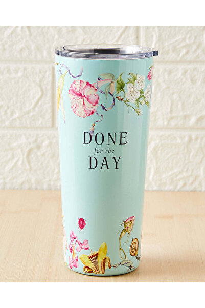 REDTAG كوب سفر مطبوع عليه زهور زرقاء (400 مل)