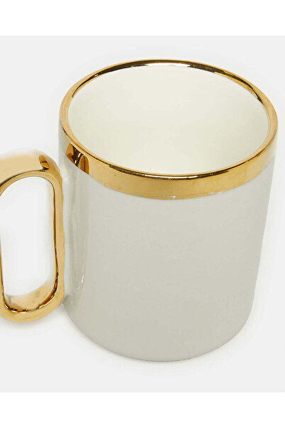 REDTAG White And Gold Electroplating Mug (12 Oz)