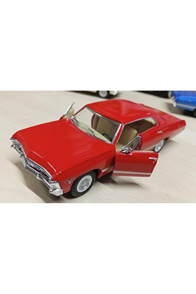 Vardem Kinsmart Toy Metal Model Car 1/36 Pull Back 1967 Red Chevrolet Impala