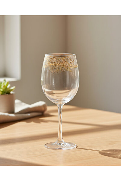 REDTAG Clear Floral Embellished Glass Goblet