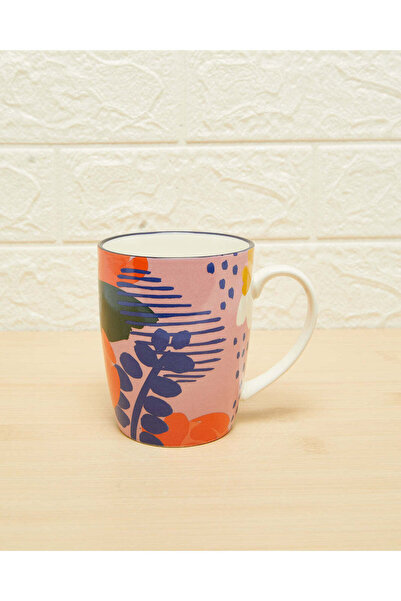 REDTAG Multicolour Leaves Printed Mug