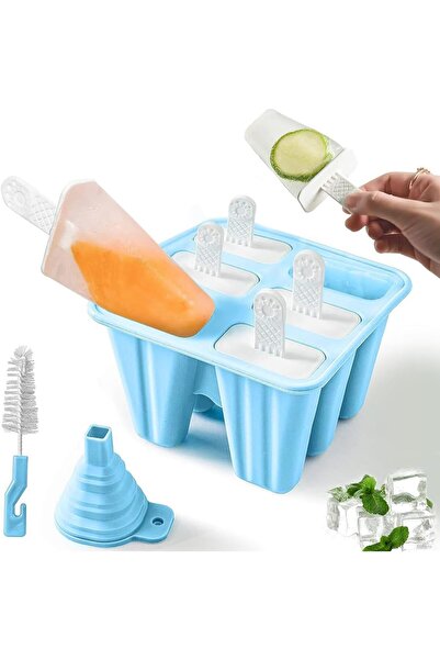 Arabest Silicone Popsicle Molds with Sticks, PReusable & Easy to Release Popsicle Moulds (Blue)