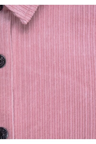 Ozmoz By Mukadder Özden Velvet Classic Dark Pink Winter Girl's Jacket