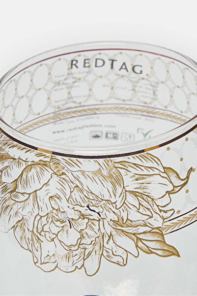 REDTAG Clear Floral Embellished Glass Goblet